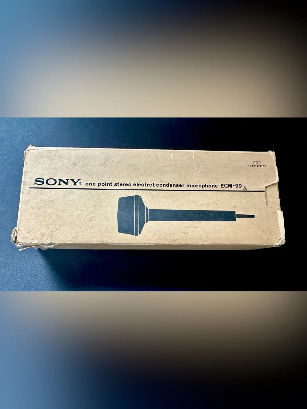 Vintage 1970s Sony ECM-99A Stereo Microphone 600 Ohm & Case NEW Old Stock Japan